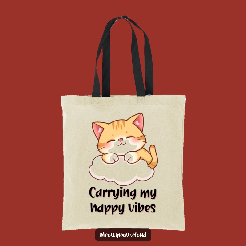 Funny Cat Stretch Cloud Tote Bag - Cute & Practical Relaxed Carryall