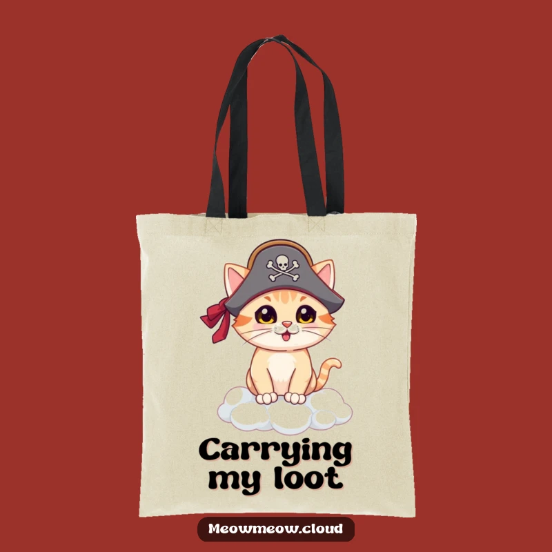Funny Pirate Cat Tote Bag: Carry Your Laughs and Treasures in Style