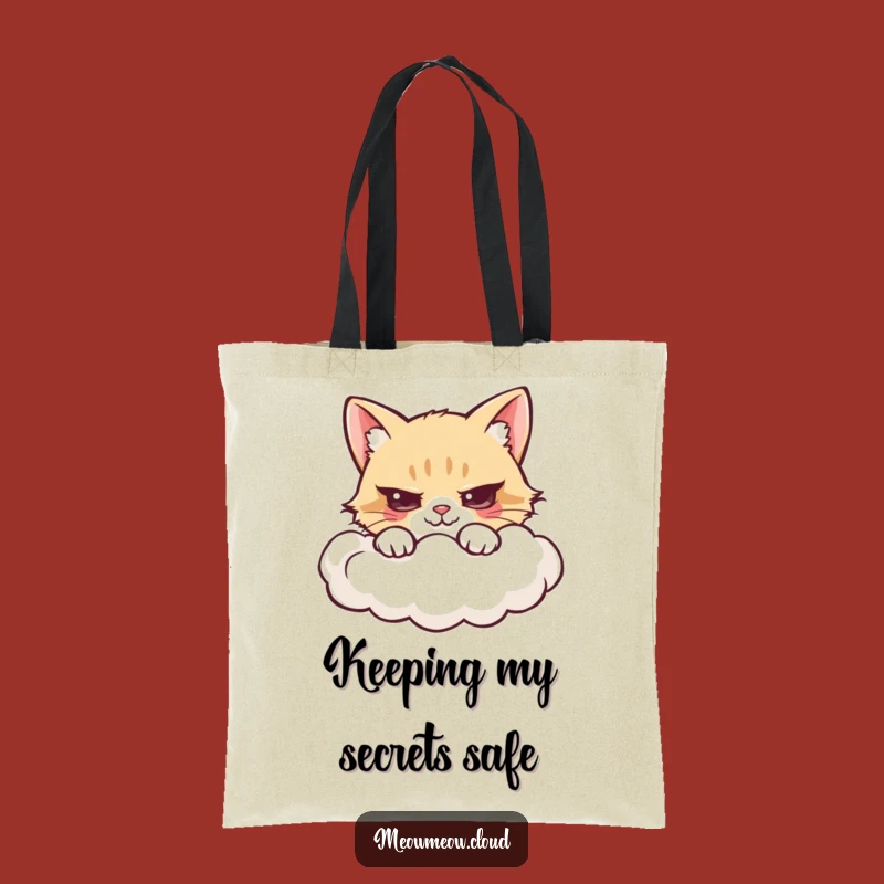 Funny Mischievous Cat Cloud Hide Tote Bag: Carry Your Secrets
